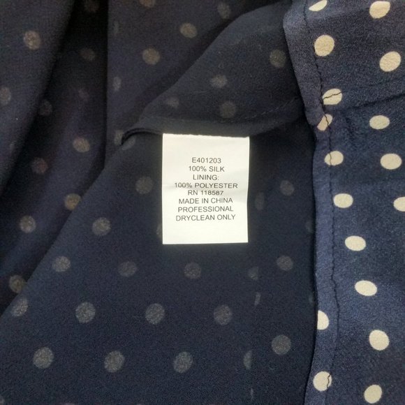 Grey Jason Wu Silk Navy Blue White Polka Dot Dress - Picture 11 of 11